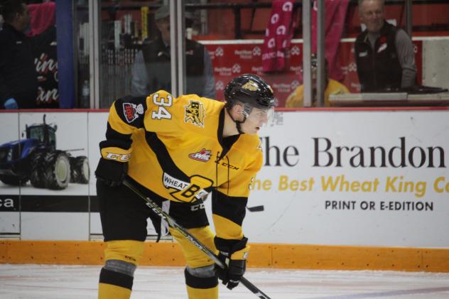 Defenceman Ty Ettinger with the Brandon Wheat Kings