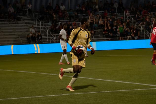 Colorado Springs Switchbacks FC goalkeeper Moise Pouaty