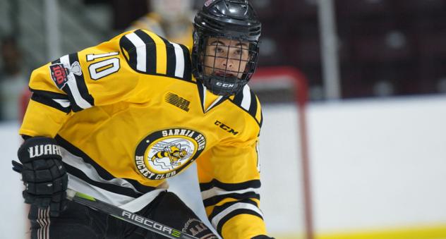 Nolan Burke of the Sarnia Sting