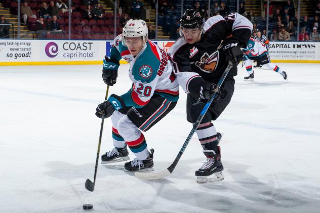 Kelowna Rockets LW Conner Bruggen-Cate against the Vancouver Giants