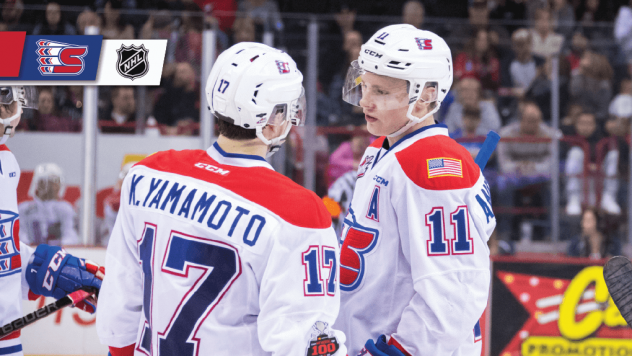Spokane Chiefs forwards Kailer Yamamoto and Jaret Anderson-Dolan