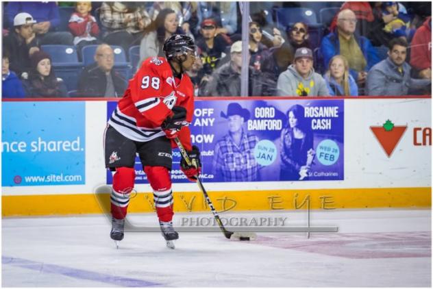 Niagara IceDogs defenceman Elijah Roberts