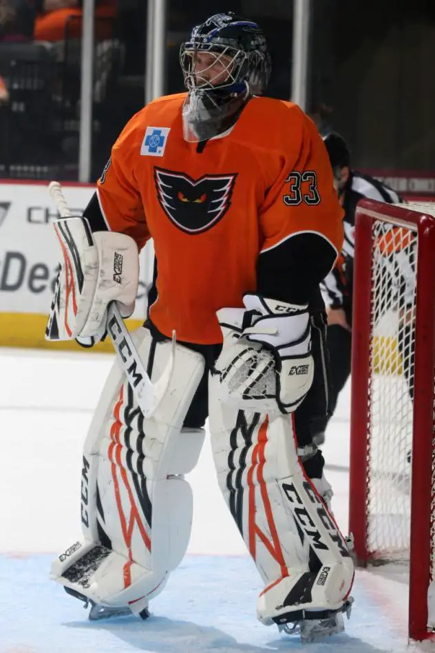 Lehigh Valley Phantoms goaltender Branden Komm