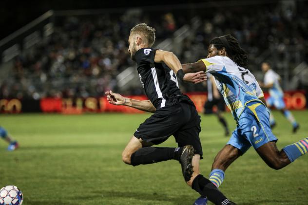Sacramento Republic FC races after the ball vs. Las Vegas Lights FC