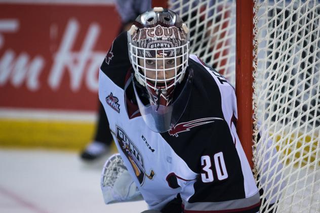 Vancouver Giants goaltender David Tendeck