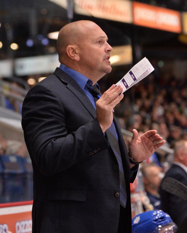 Sudbury Wolves head coach Cory Stillman