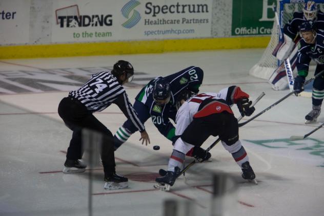 Maine Mariners face off against the Adirondack Thunder