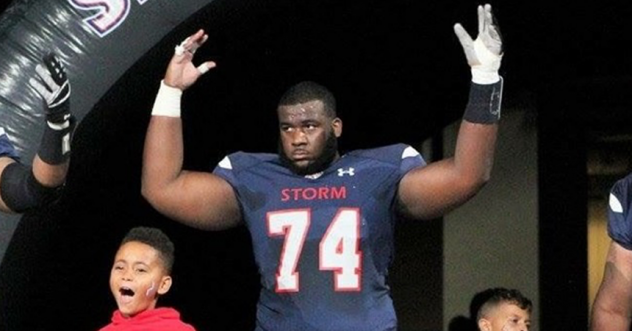 Offensive lineman Jabari Buckley with the Sioux Falls Storm