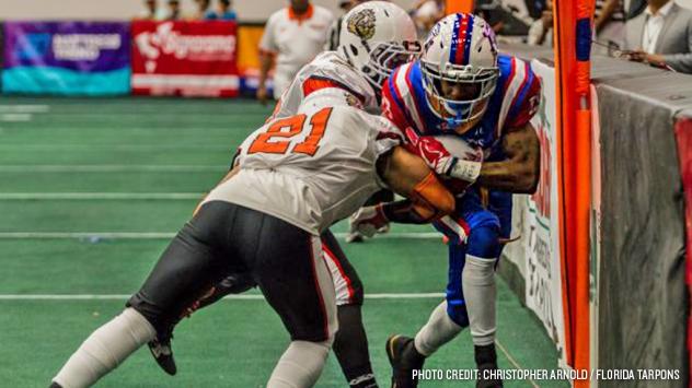 Receiver John Banks with the Florida Tarpons