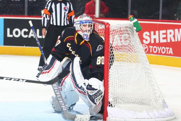 Cleveland Monsters goaltender Matiss Kivlenieks