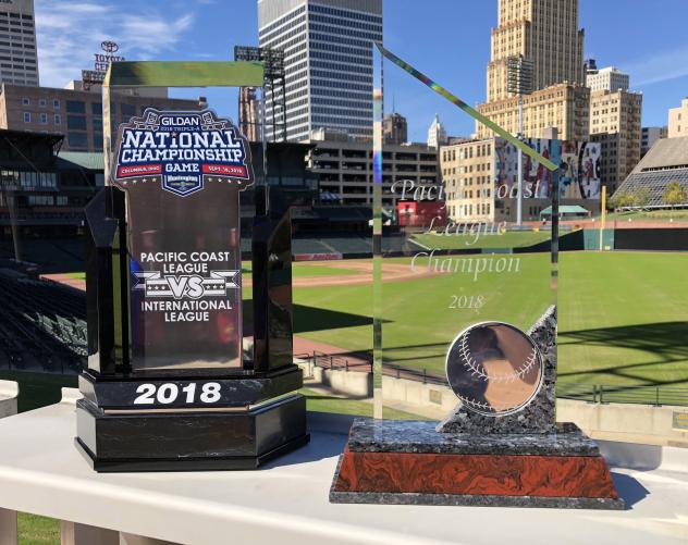 Memphis Redbirds' PCL and National Championship Trophies