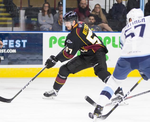 Cleveland Monsters LW Paul Bittner vs. the Milwaukee Admirals