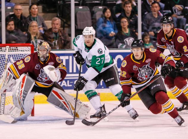 Texas Stars LW Michael Mersch vs. the Chicago Wolves