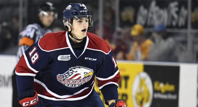 Max Grondin with the Saginaw Spirit