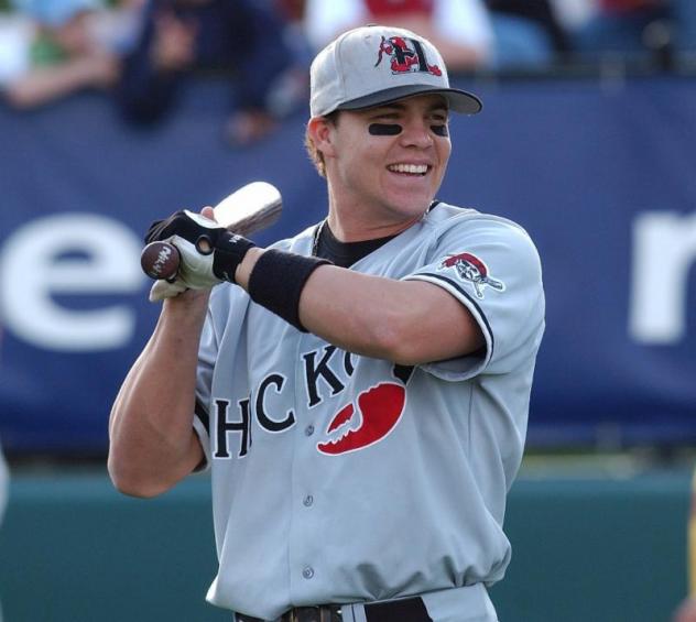 Steve Pearce with the Hickory Crawdads
