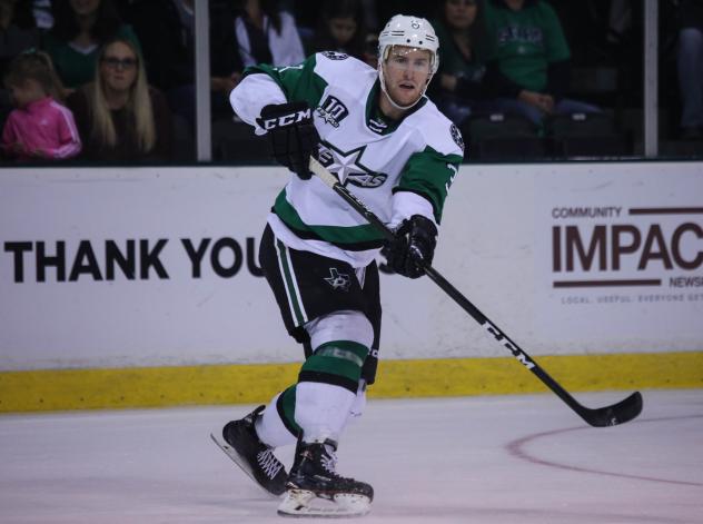 Defenseman Dillon Heatherington with the Texas Stars