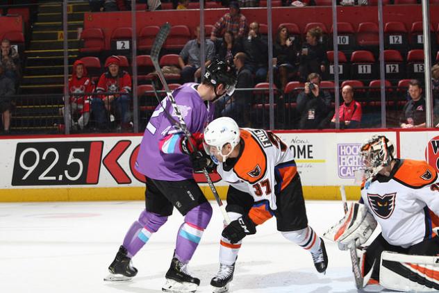 Lehigh Valley Phantoms defenseman Mark Friedman vs. the Binghamton Devils