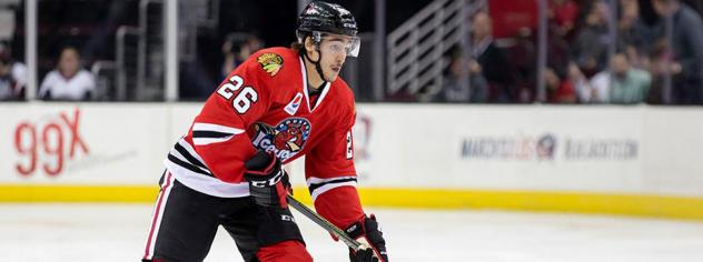 Forward Garret Ross with the Rockford IceHogs