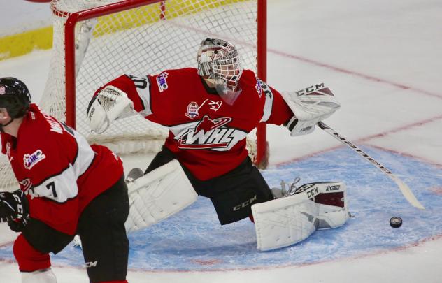 Vancouver Giants goaltender David Tendeck with Team WHL during the CIBC Canada Russia Series