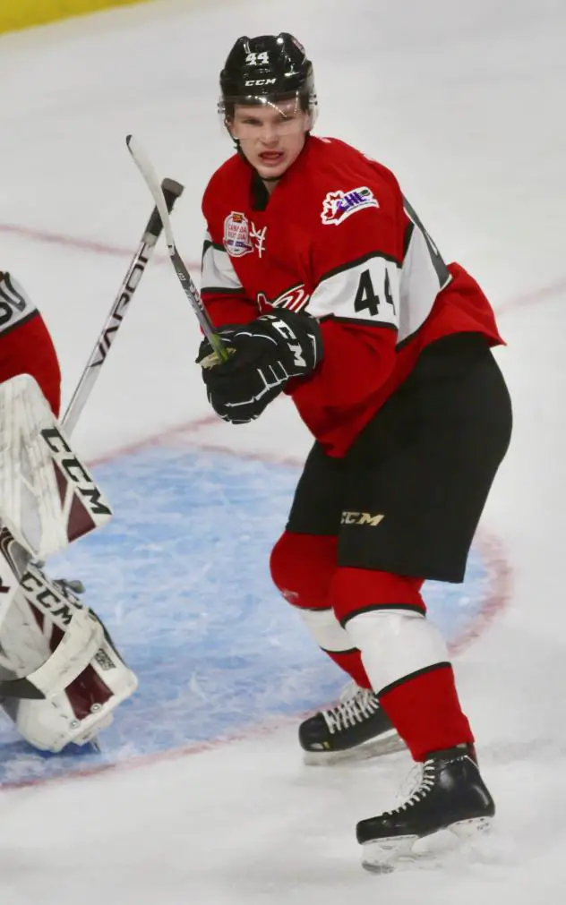 Vancouver Giants defenceman Bowan Byram with Team WHL during the CIBC Canada Russia Series