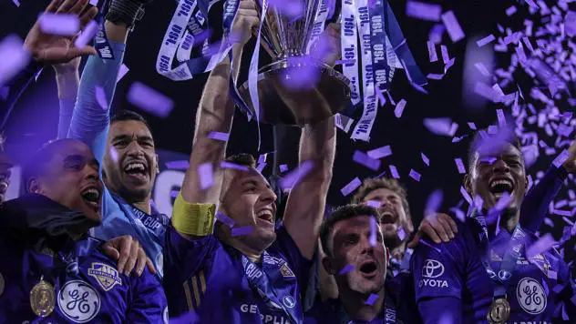 Louisville City FC celebrates the 2018 United Soccer League title