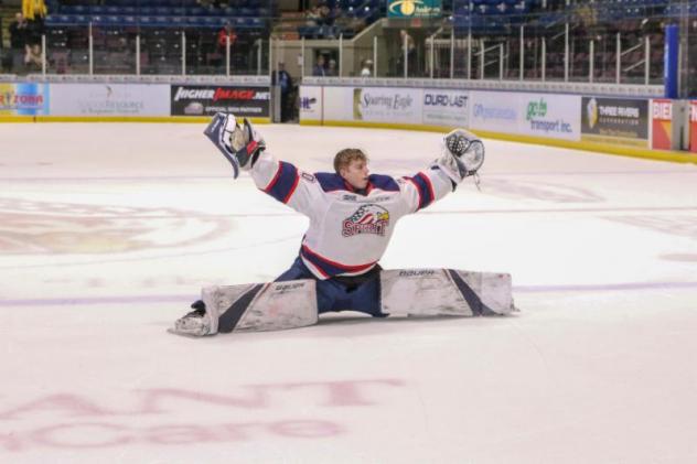 Saginaw Spirit goaltender Ivan Prosvetov