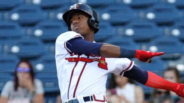 Ronald Acuna, Jr. with the Mississippi Braves