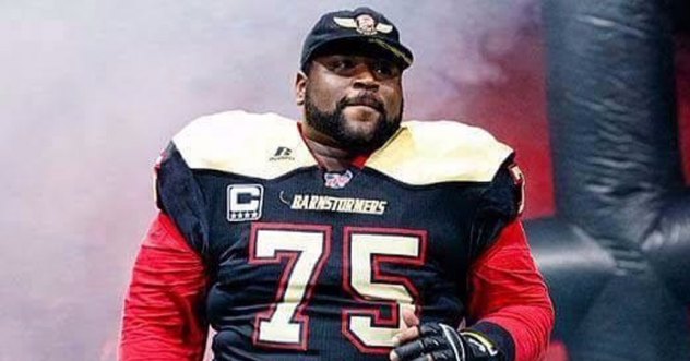 Offensive Lineman D'Angelo McCray with the Iowa Barnstormers