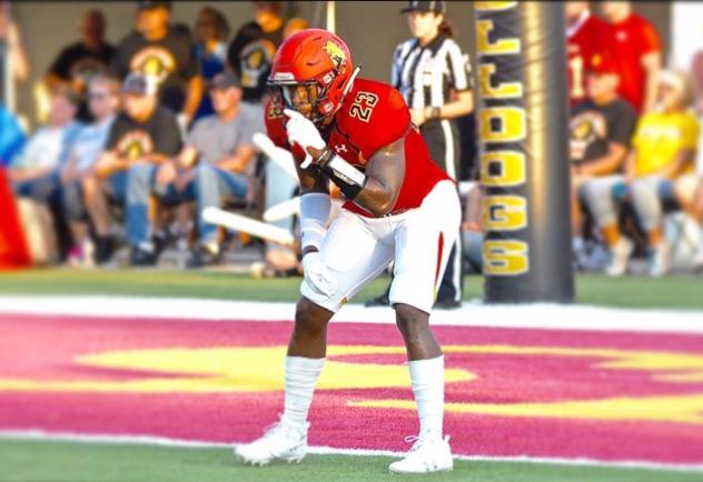 Defensive back Kenny James with Southern Illinois University