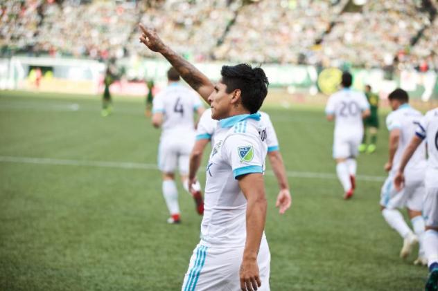 Seattle Sounders FC forward Raul Ruidiaz