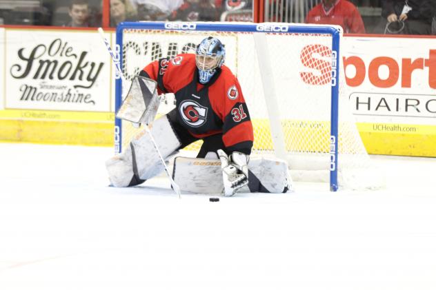 Cincinnati Cyclones goaltender Jonas Johansson