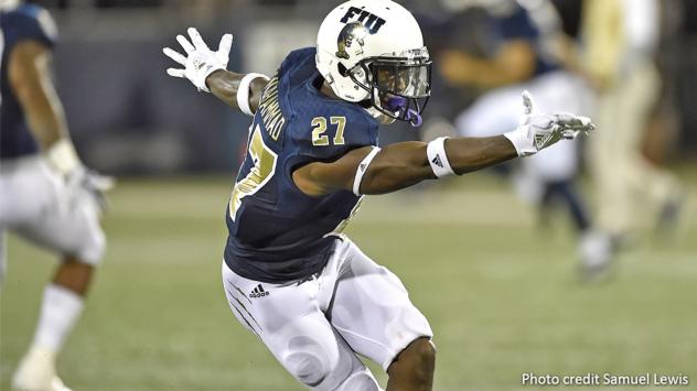 Defensive back Brad Muhammad with Florida Internal University