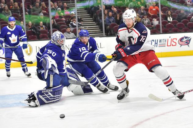 Cleveland Monsters C Ryan MacInnis vs. the Toronto Marlies