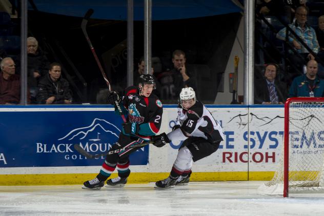 Kelowna Rockets battle the Vancouver Giants