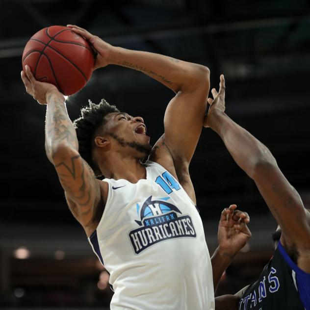 Halifax Hurricanes F Jordan Washington goes up vs. the KW Titans
