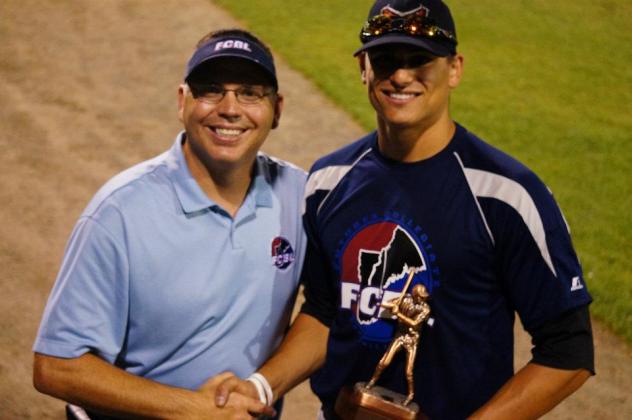 Futures League Commissioner Chris Hall (left)