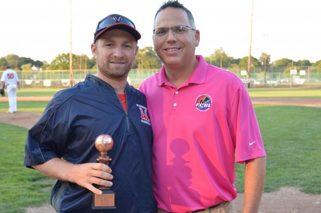 Futures League Commissioner Chris Hall (right)