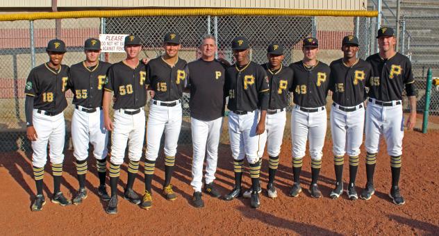 Bristol Pirates with pitching Coach Joey Seaver