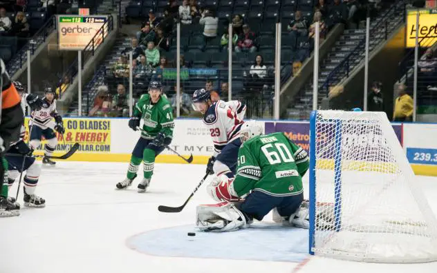 Florida Everblades rookie goaltender Jeremy Helvig