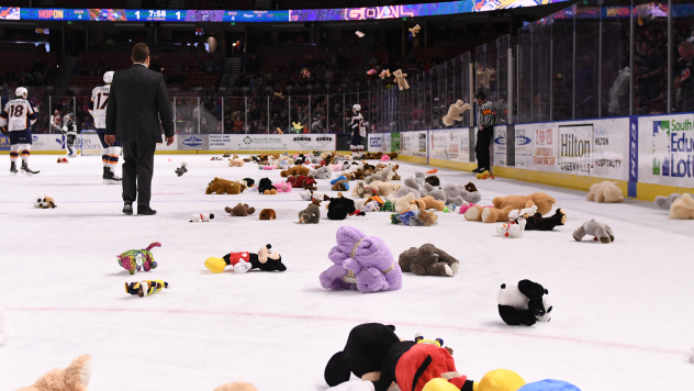 Greenville Swamp Rabbits' Teddy Bear Toss