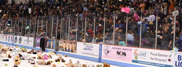 South Carolina Stingrays' Teddy Bear Toss