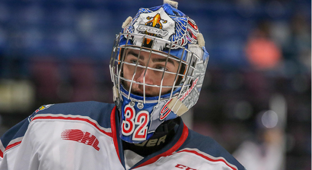 Saginaw Spirit goaltender Cameron Lamour