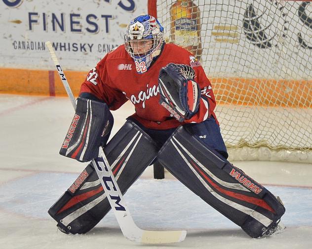 Goaltender Cameron Lamour with the Saginaw Spirit