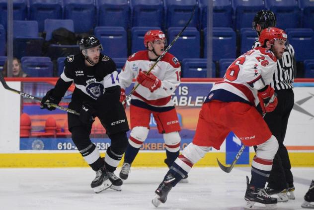 Allen Americans battle the Manchester Monarchs