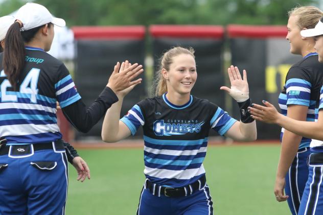 Infielder Jenna Lilley with the Cleveland Comets