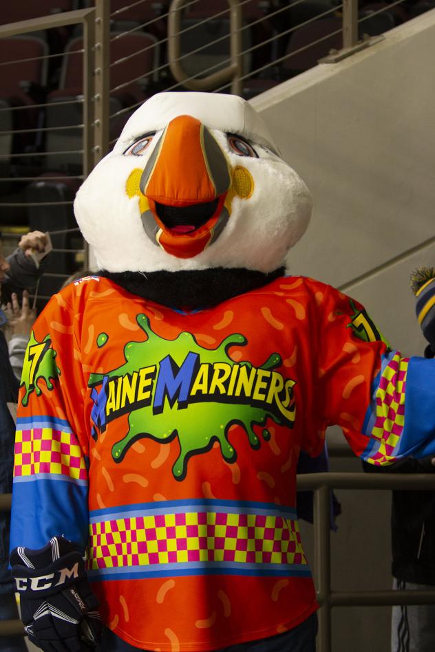 Maine Mariners mascot Beacon the Puffin