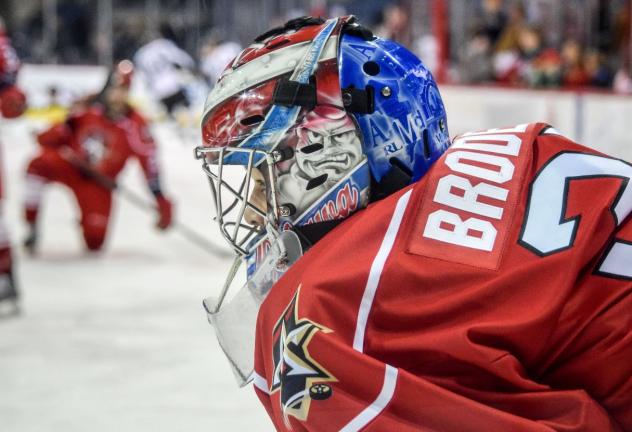 Goaltender Jeremy Brodeur with the Allen Americans