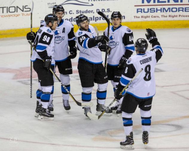 Wichita Thunder celebrate a goal