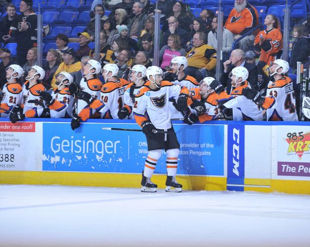 Lehigh Valley Phantoms exchange congratulations