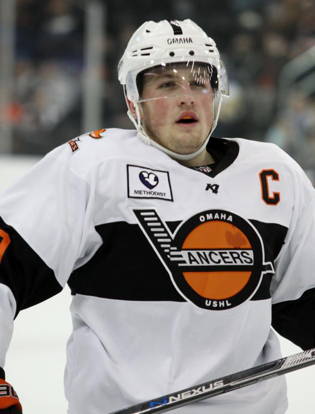 Forward Brendan Furry with the Omaha Lancers